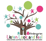 Escudo de Kindergarten Listen Look and Feel